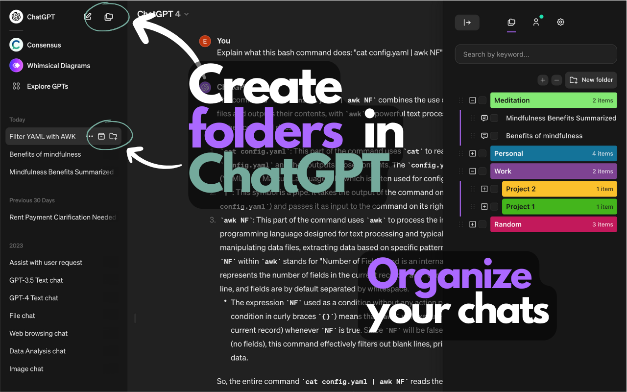 startuptile ChatGPT Easy Folders-Essential organization features for ChatGPT