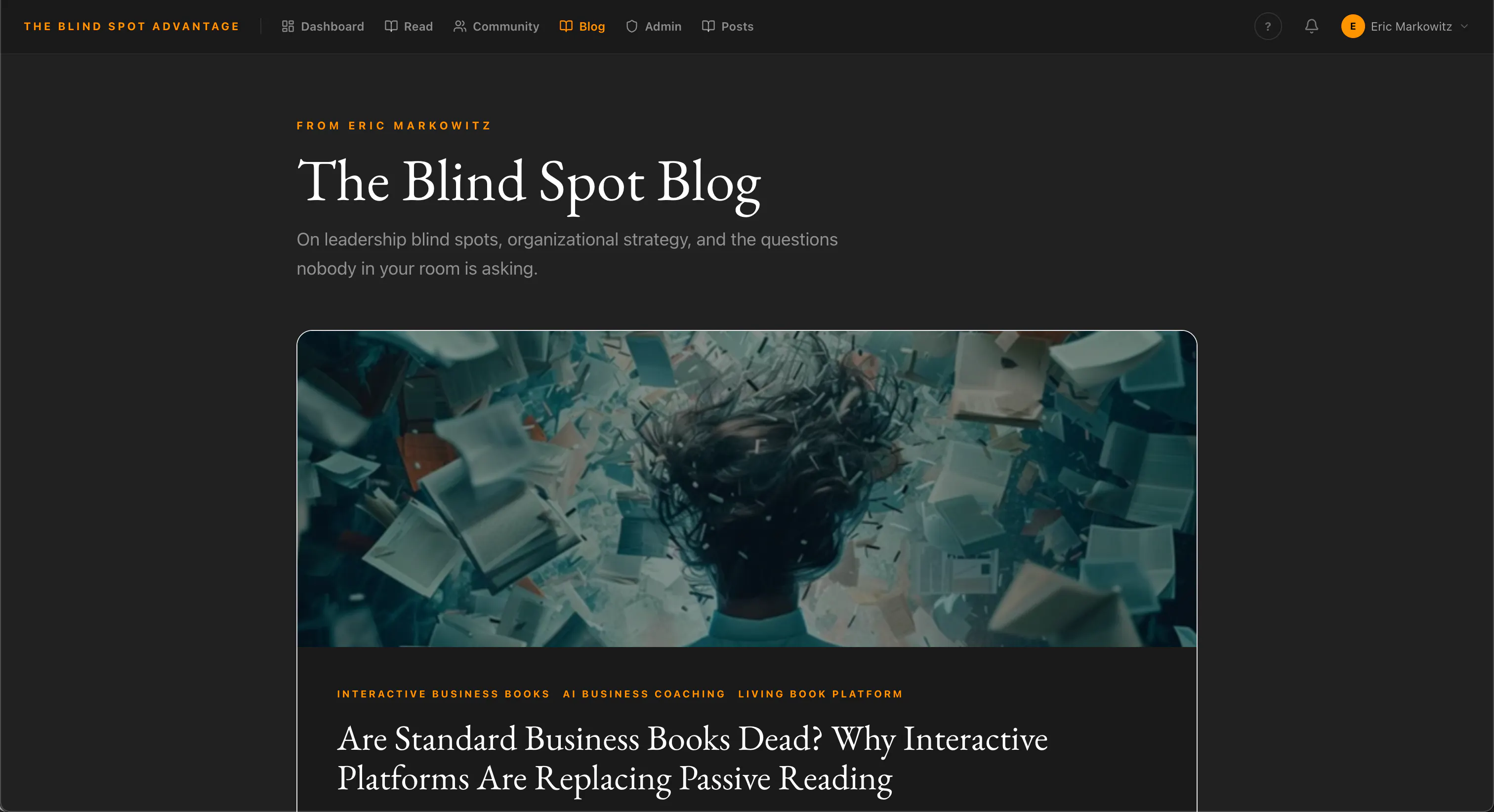 The Blind Spot Advantage - Living Book screenshot