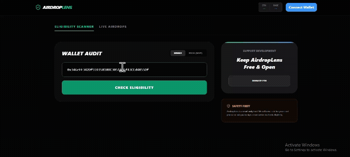AirdropLens - Screenshot 2 showing product features and functionality