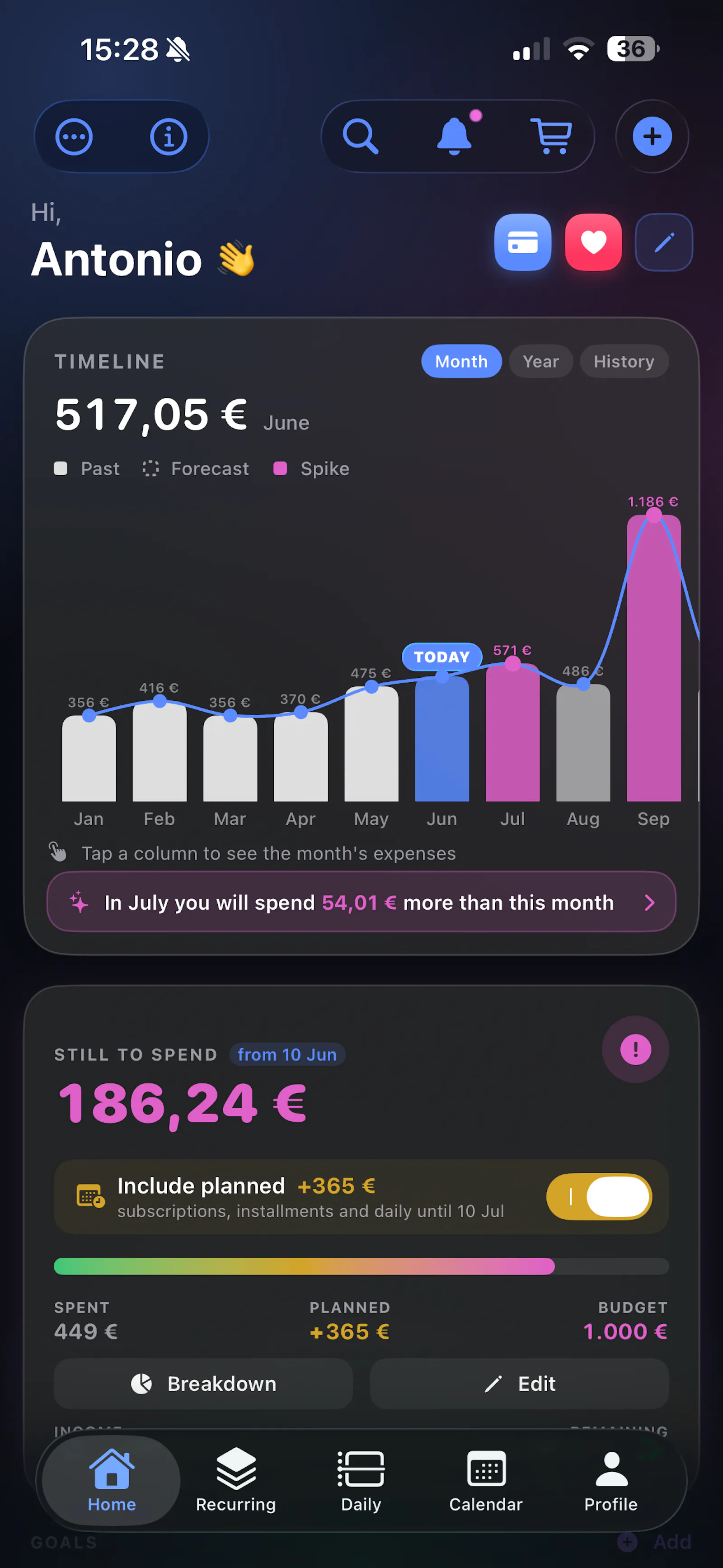 ForeSpend screenshot 1