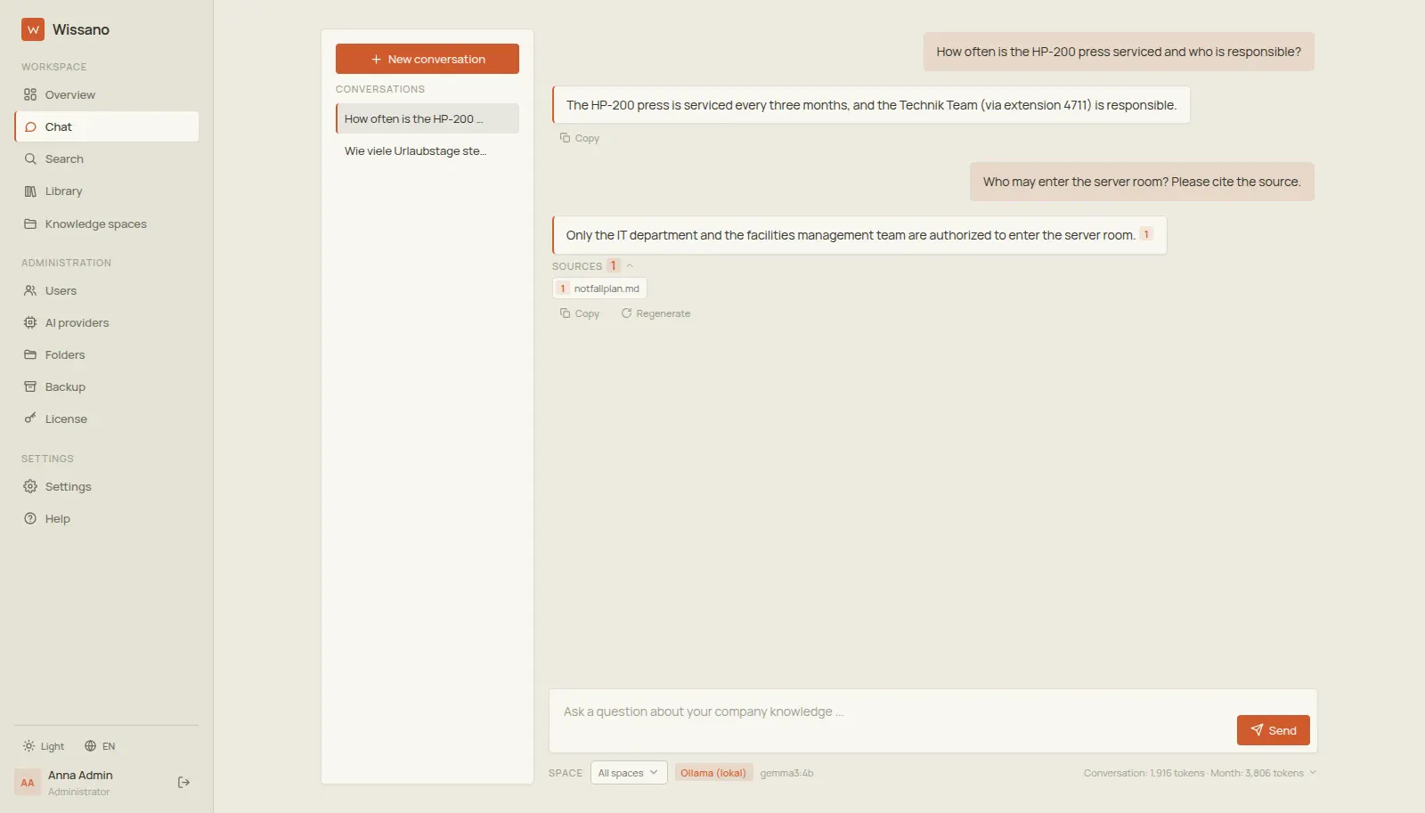 Wissano screenshot