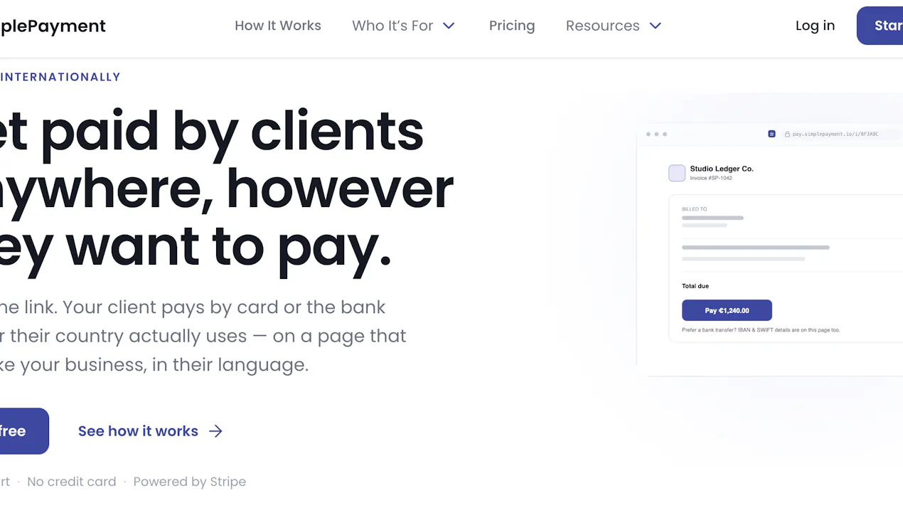 SimplePayment product