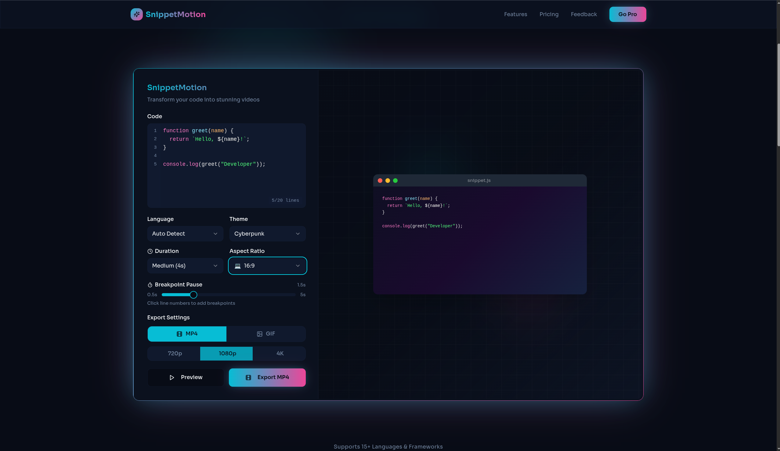 SnippetMotion - Screenshot 3 showing product features and functionality