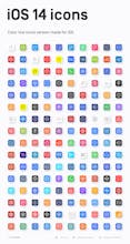 iOS 14 ICONS home screen line icon pack gallery image