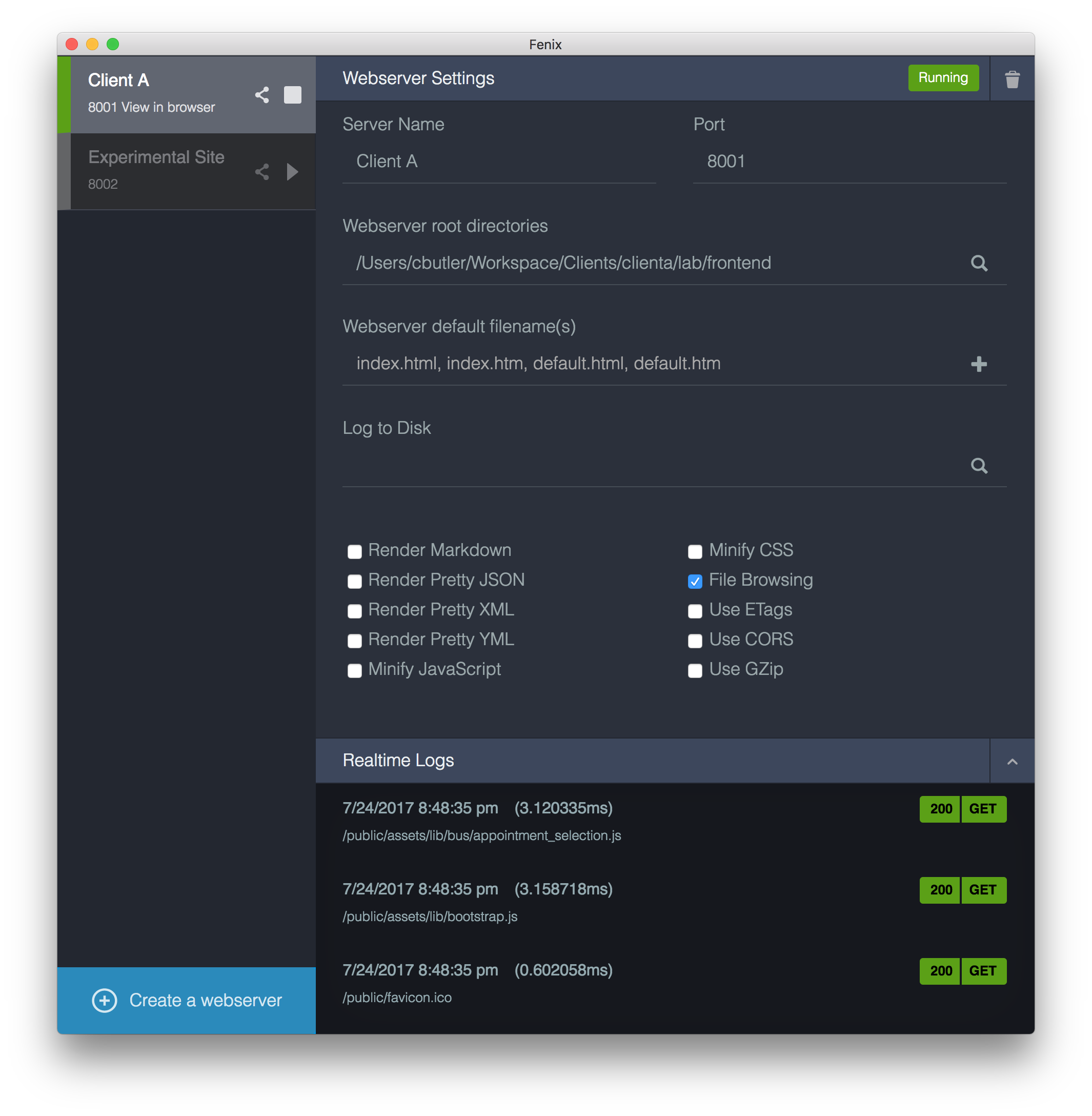 Fenix Web Server 3.0.0 gallery image