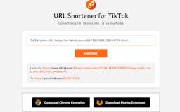 URL Shortener for TikTok media 1