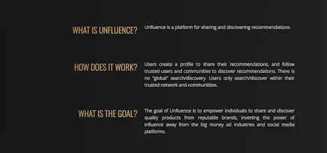 Unfluence gallery image