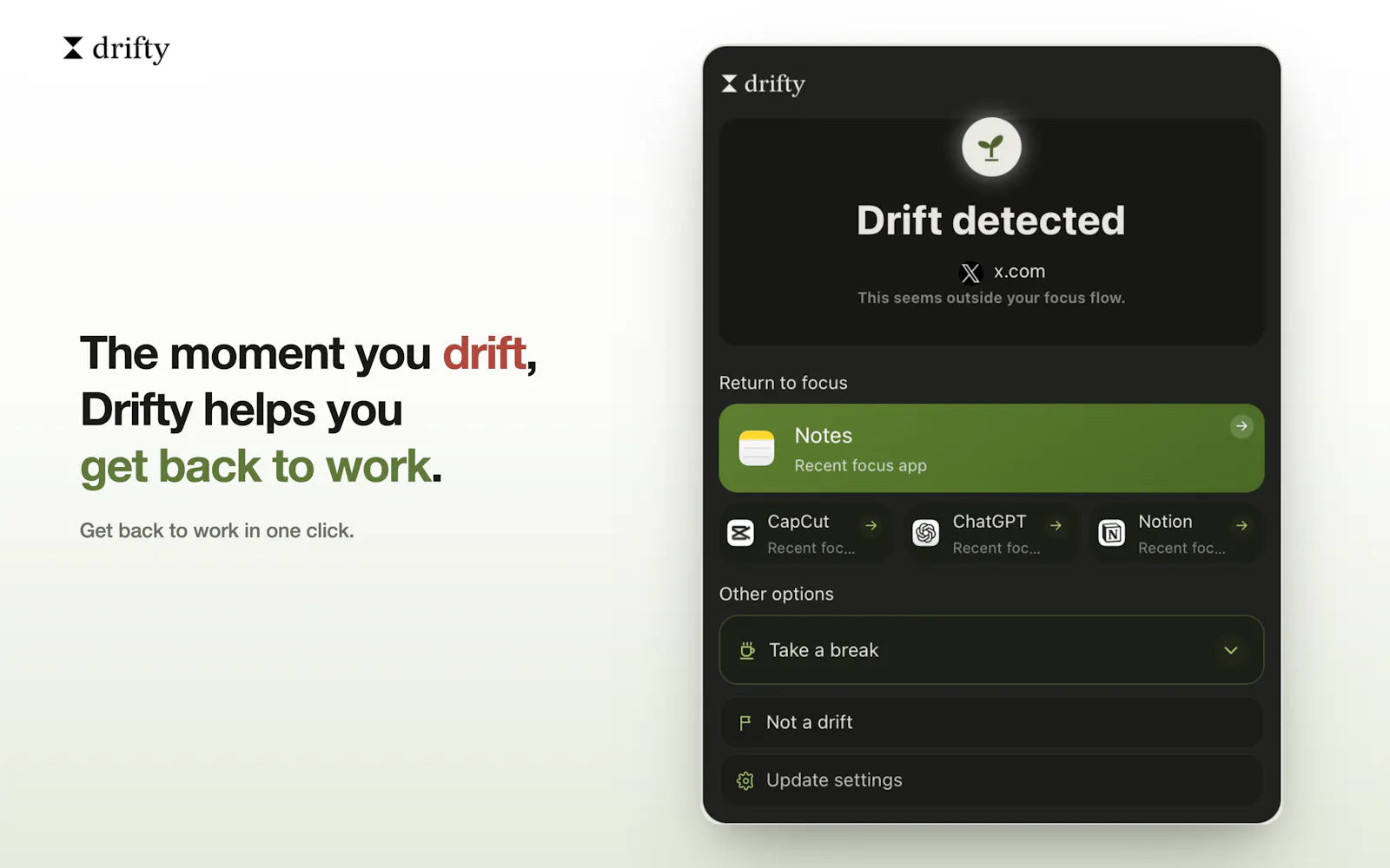Drifty - Context Aware AI Time Tracker screenshot 5