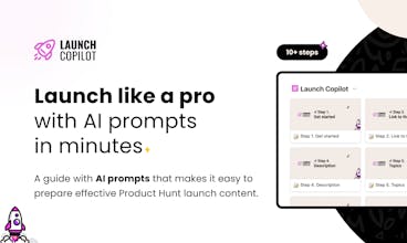 AIが駆動するプロンプトによって、Product Huntのローンチ戦略のための優れたコンテンツを生成するイメージ