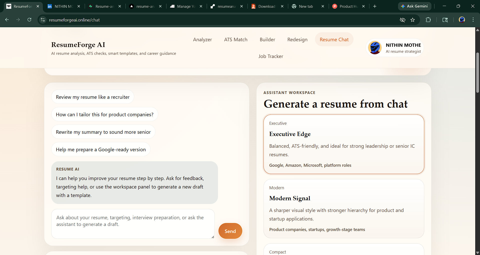 ResumeForgeAI gallery image