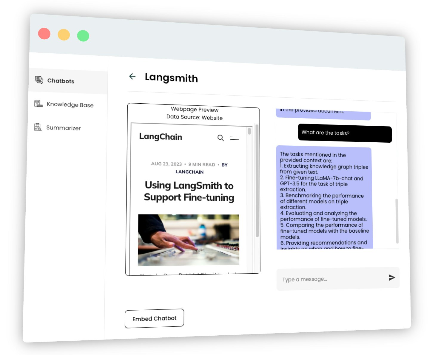 Using LangSmith to Support Fine-tuning