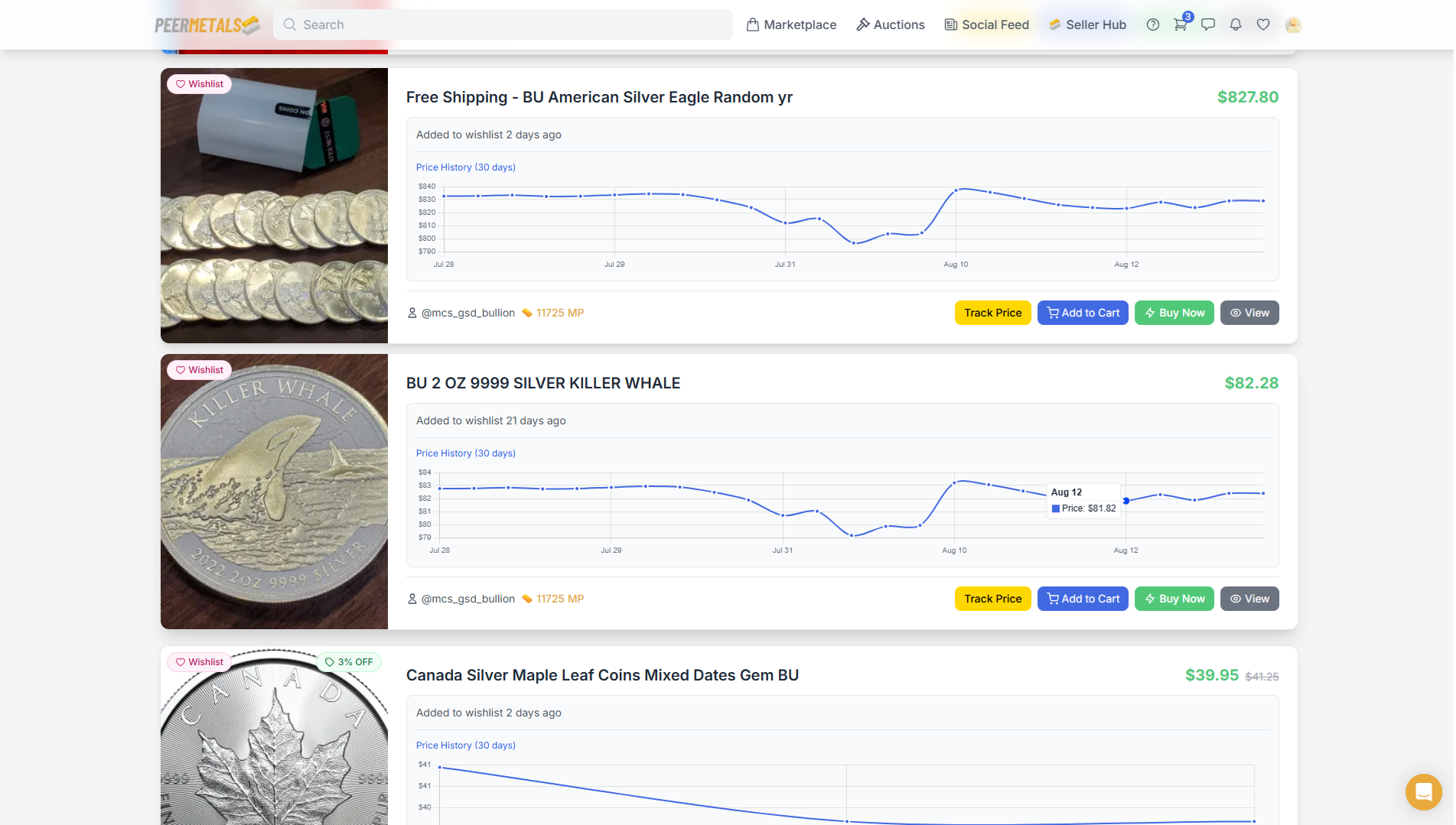 PeerMetals - Premium marketplace for precious metals media 5