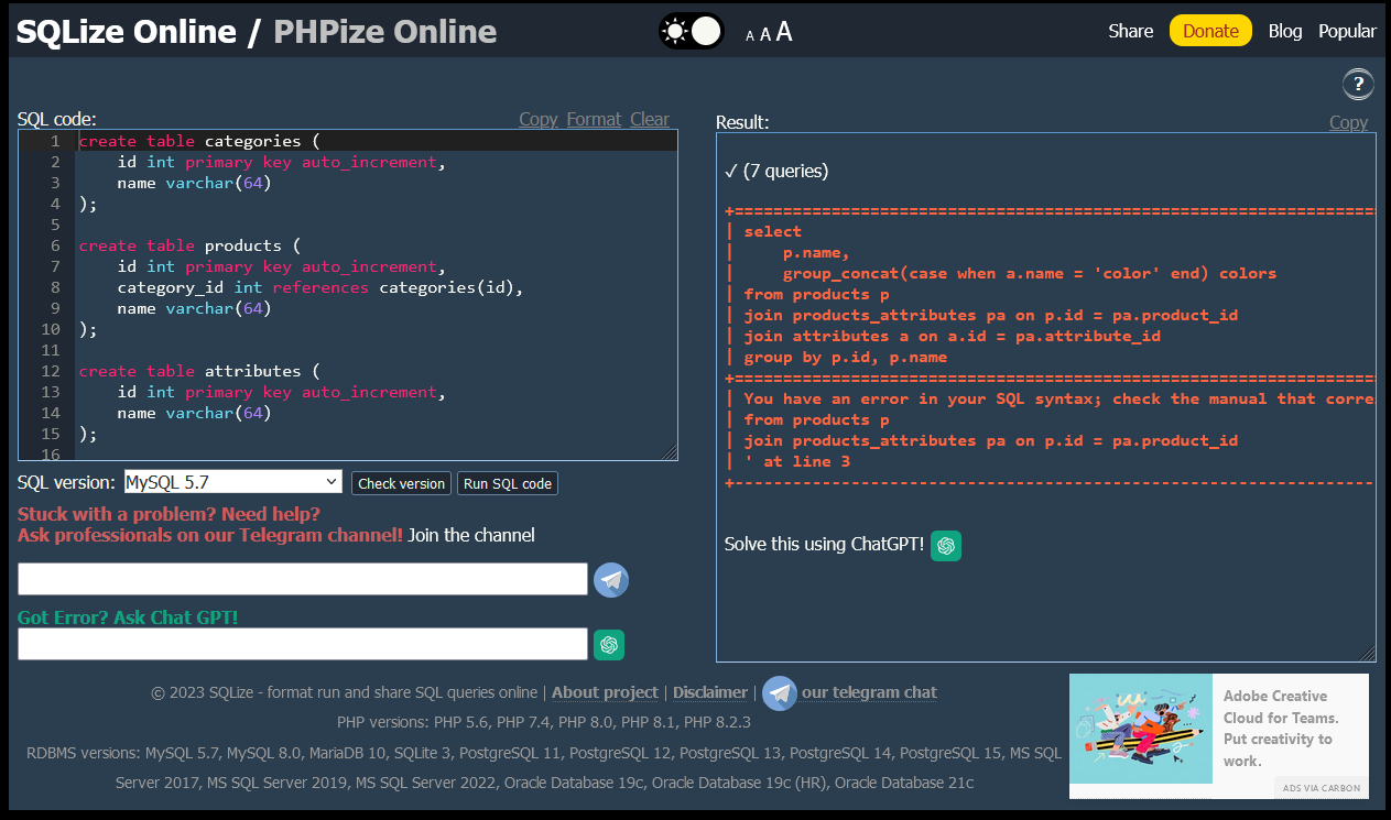 PHP ออนไลน์ฟรีและ SQL Sandbox - ปลดปล่อยพลังของ PHP และ SQL ด้วย phpize.online media 3