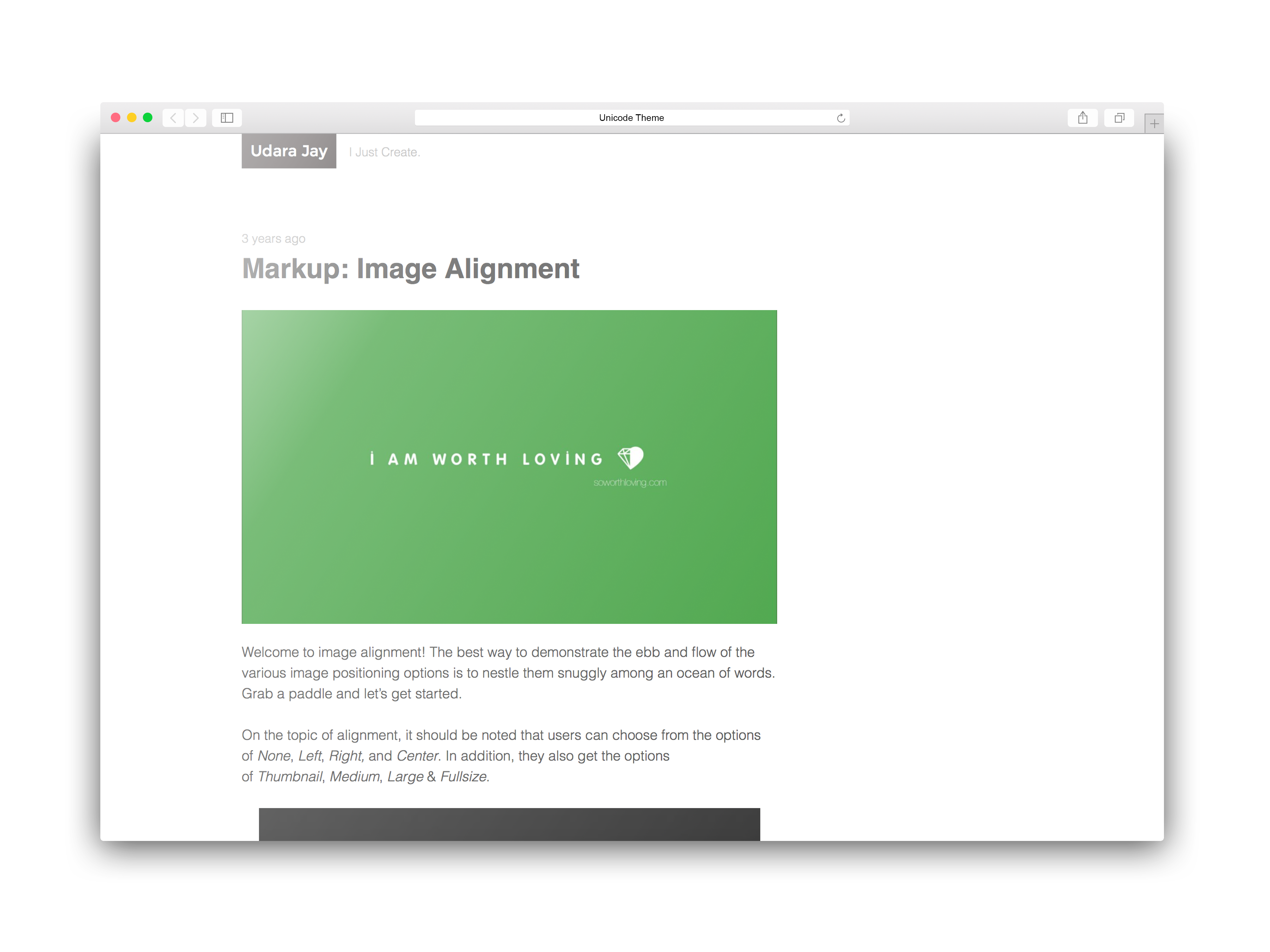 Unicode WordPress Theme gallery image