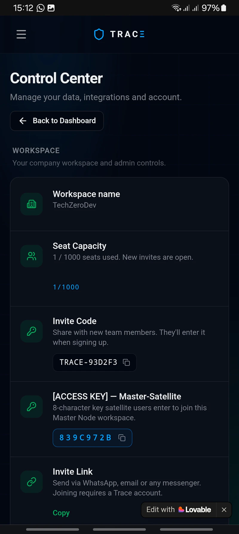 Trace — Institutional Memory Tool screenshot 2