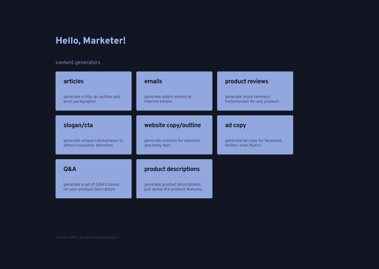slickcontent.ai - An AI-Powered swiss army knife for content-marketers. media 1