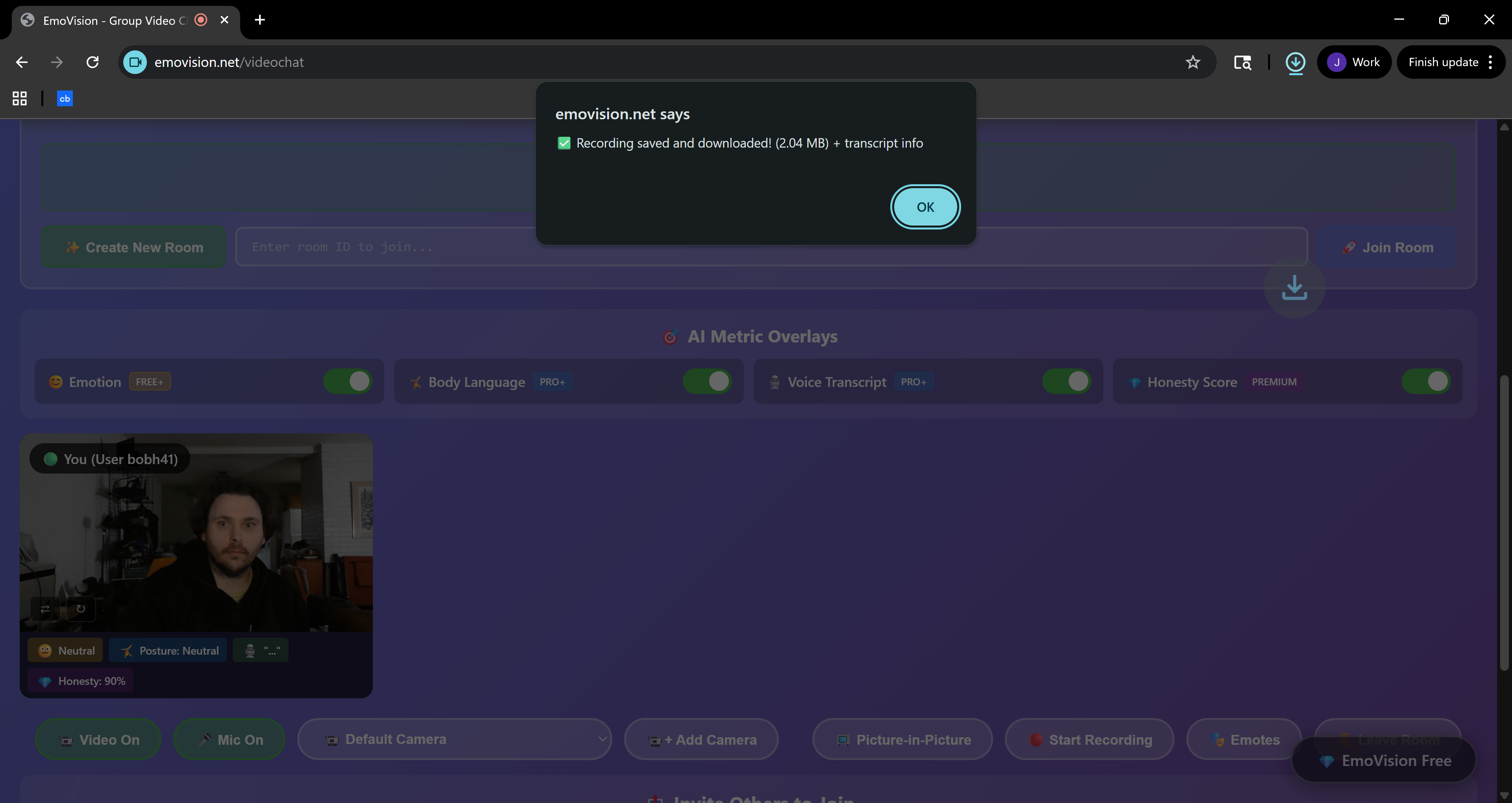 EmoVision - Screenshot 3 showing product features and functionality