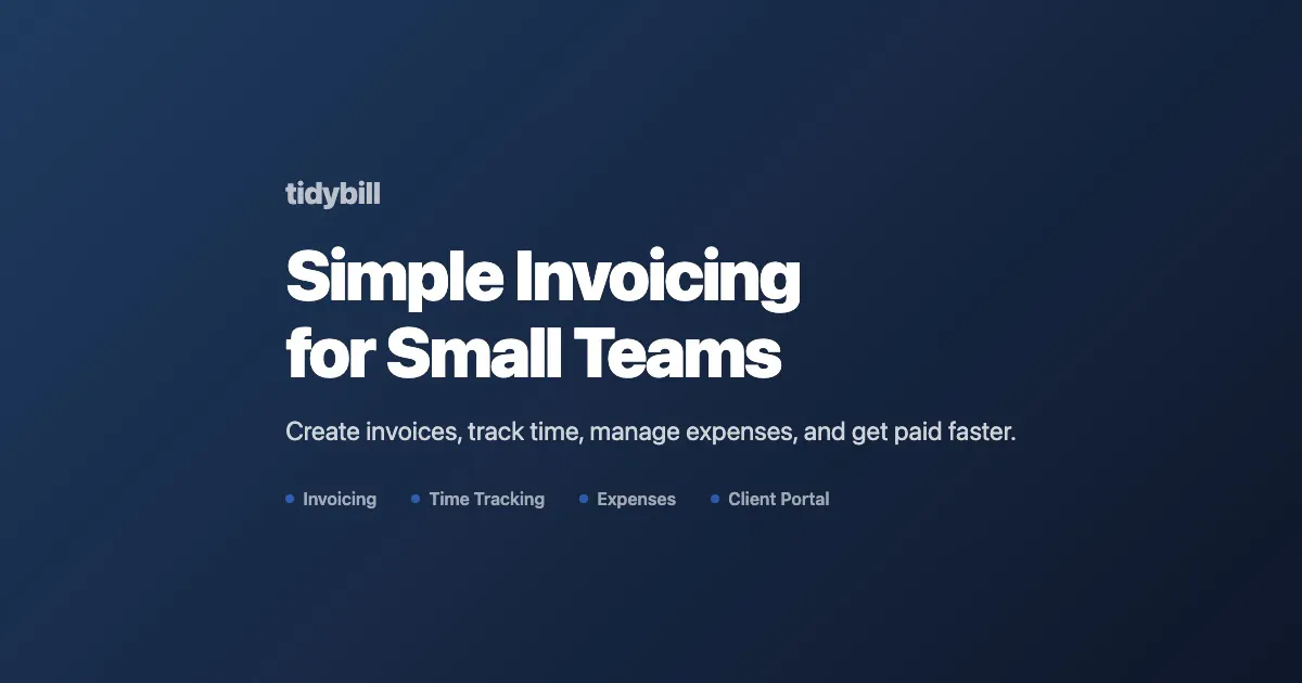 Tidybill screenshot