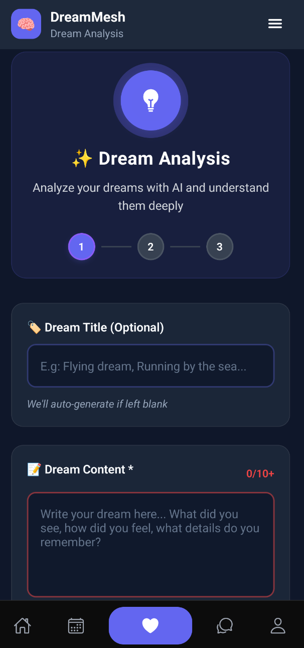 DreamMesh: Analysis & Date - Screenshot 5 showing product features and functionality