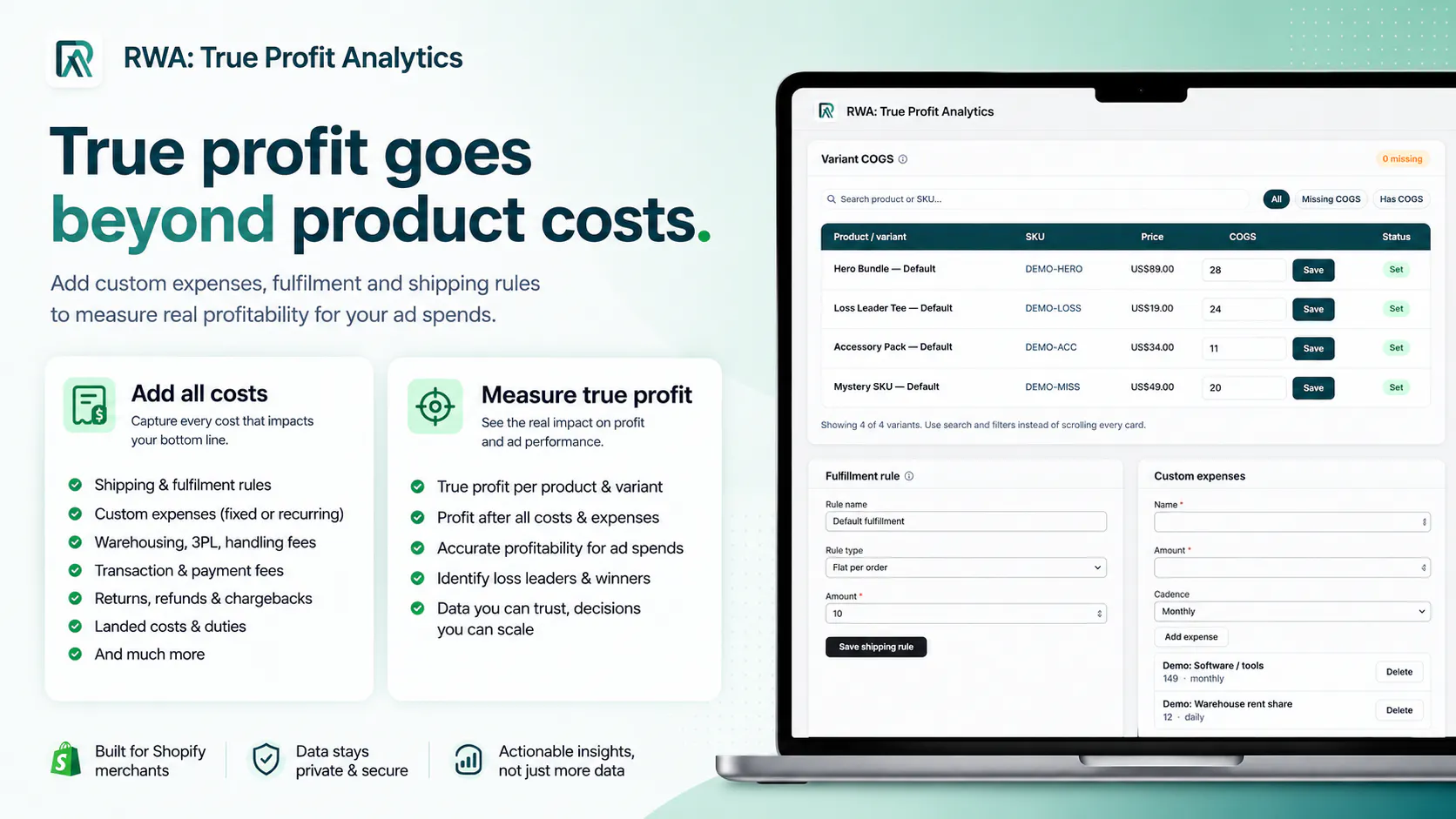 RWA: True Profit Analytics 截图 2