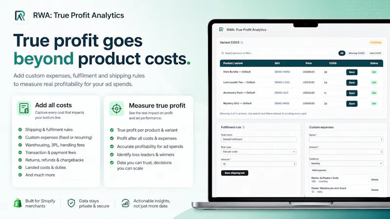 RWA: True Profit Analytics screenshot 2