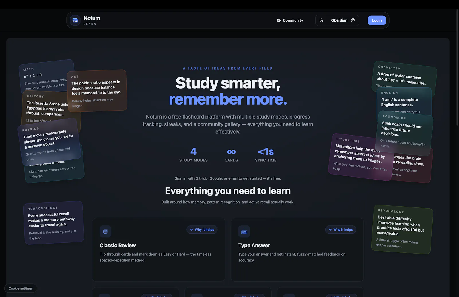 Notum - Smart active recall screenshot 1