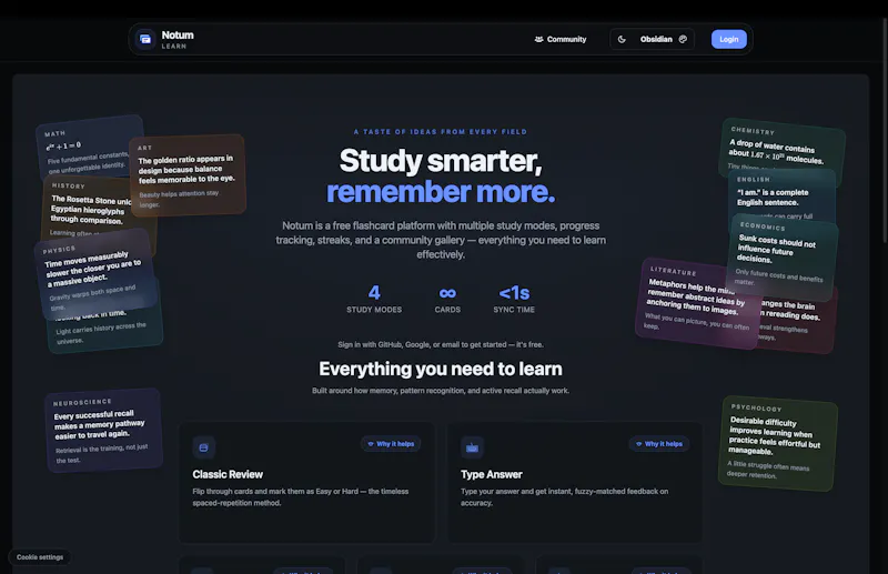 Notum - Smart active recall screenshot 1