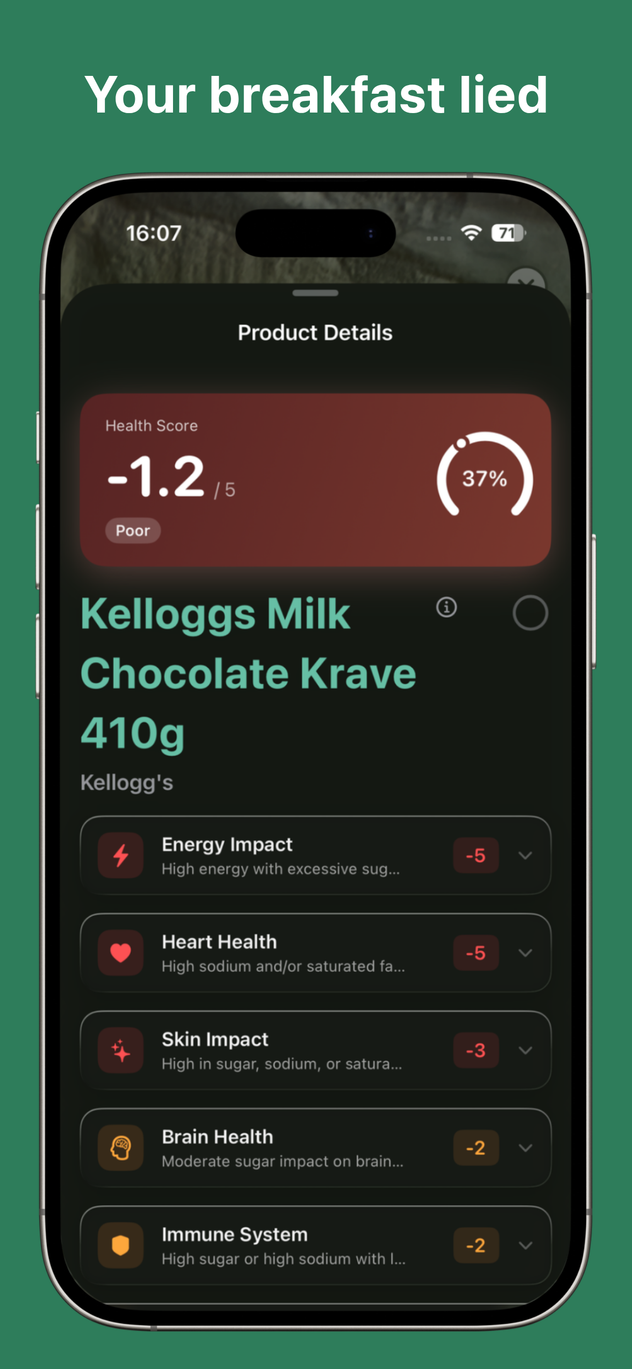 Zing food analyser gallery image