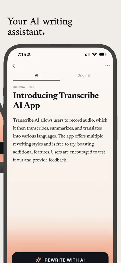 Transcribe AI Voice Notes App 截图 3
