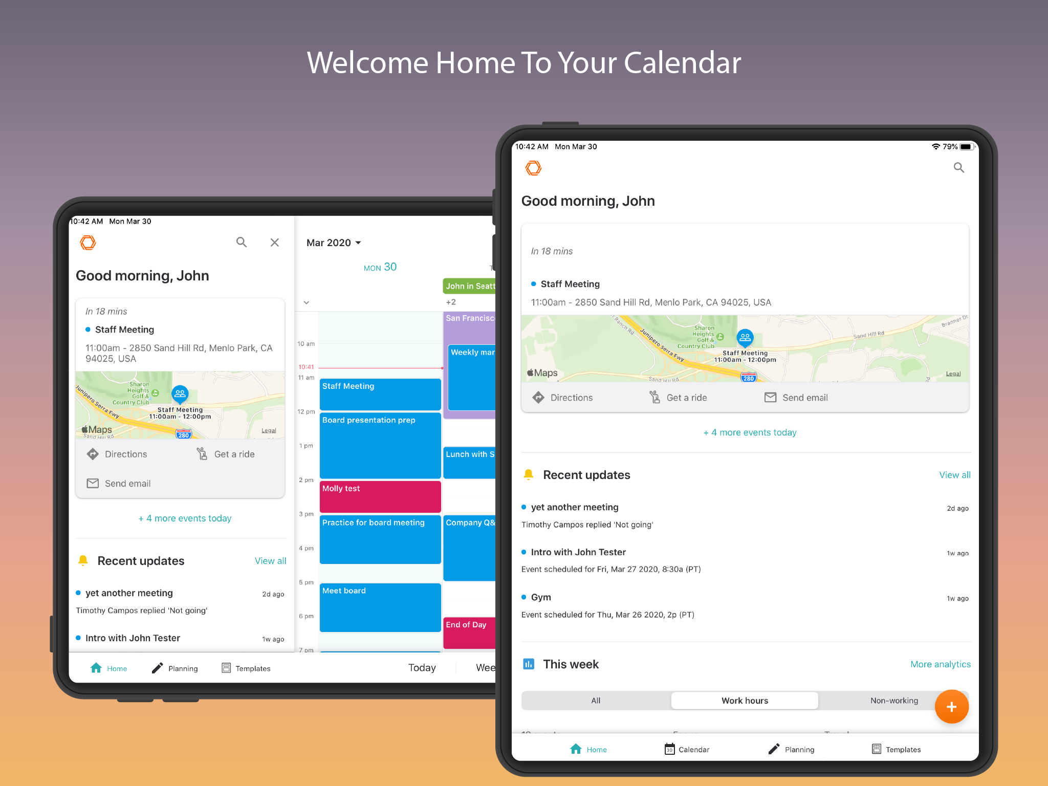 Woven Calendar for iPad Calendar with builtIn scheduling & analytics