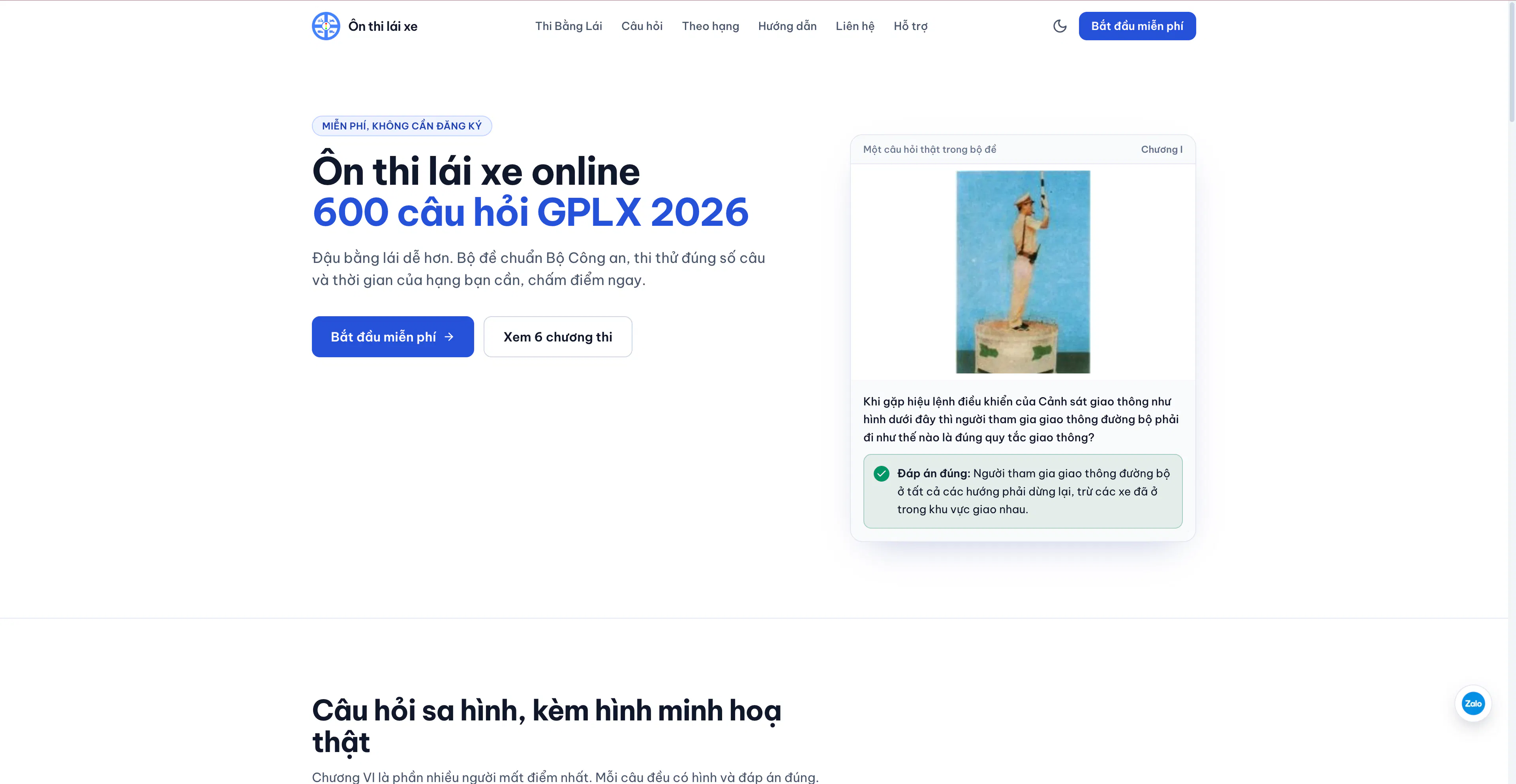 Ôn thi lý thuyết bằng lái xe 2026 gallery image