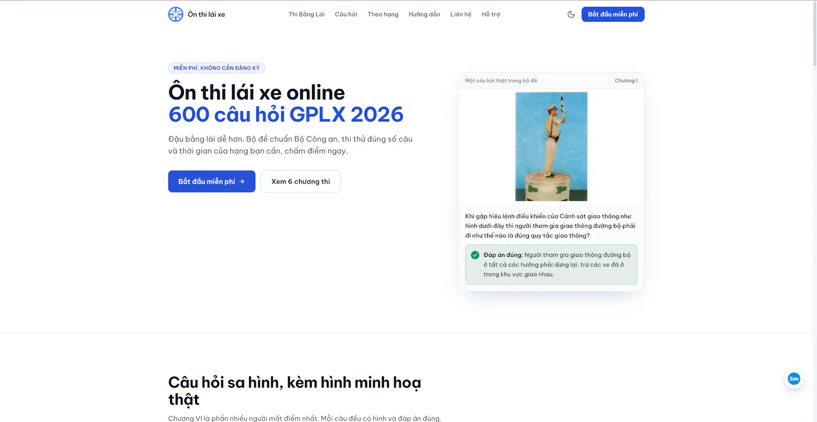 Ôn thi lý thuyết bằng lái xe 2026 screenshot 2