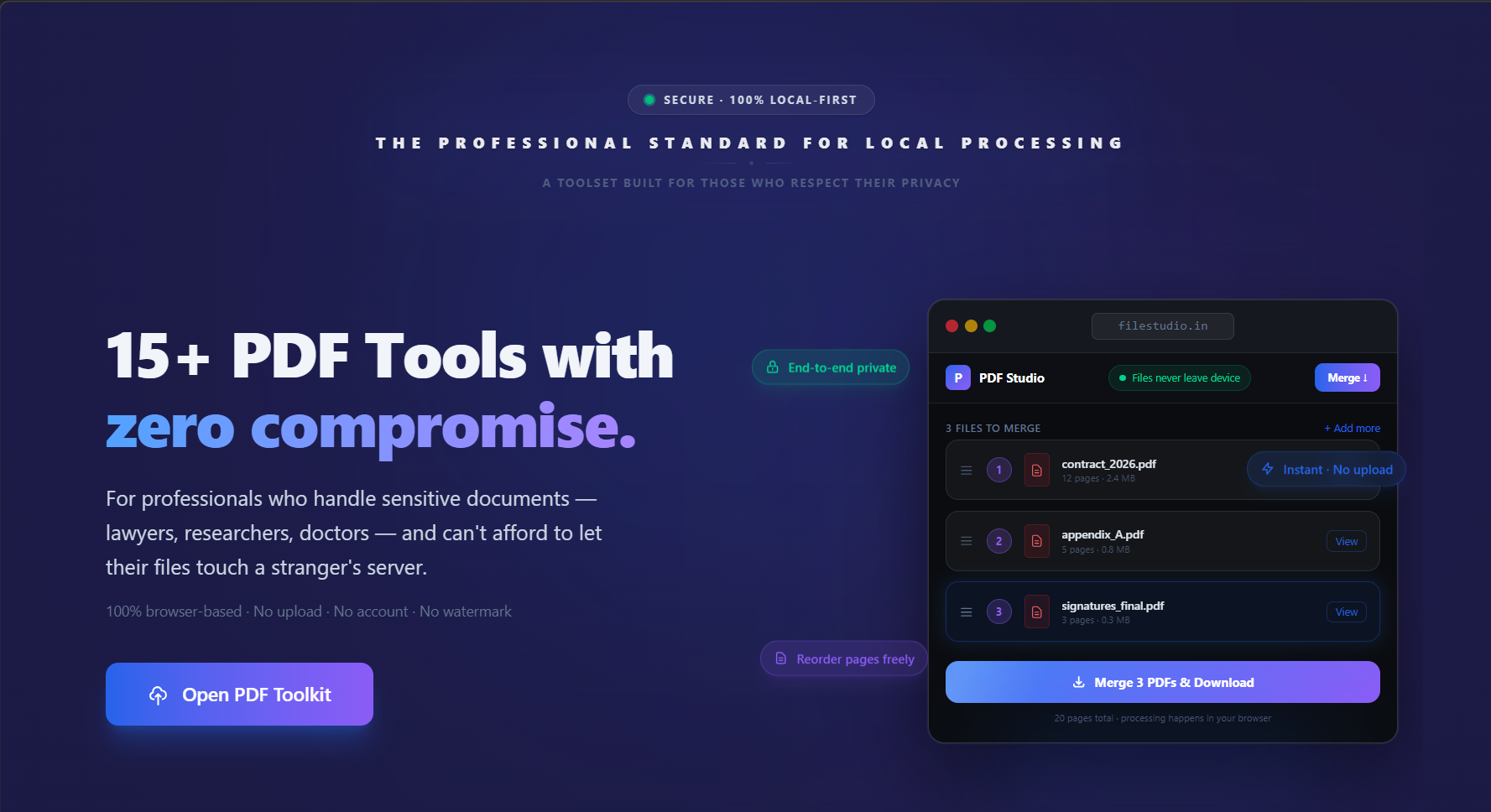 Merge, Split, Compress & More - Product Hunt launch logo and brand identity
