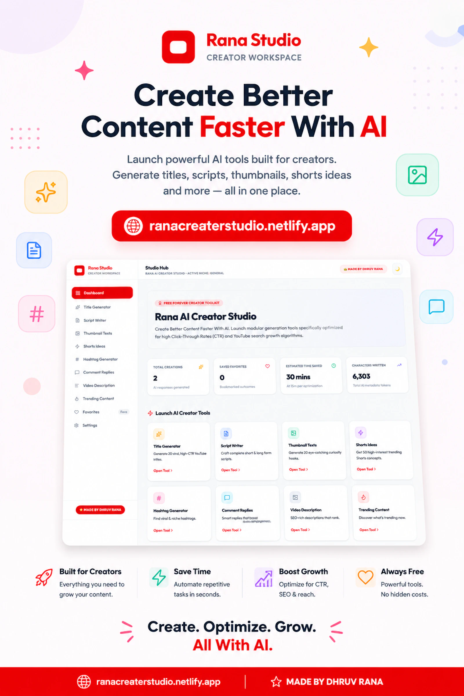 Rana Creator Studio screenshot 1