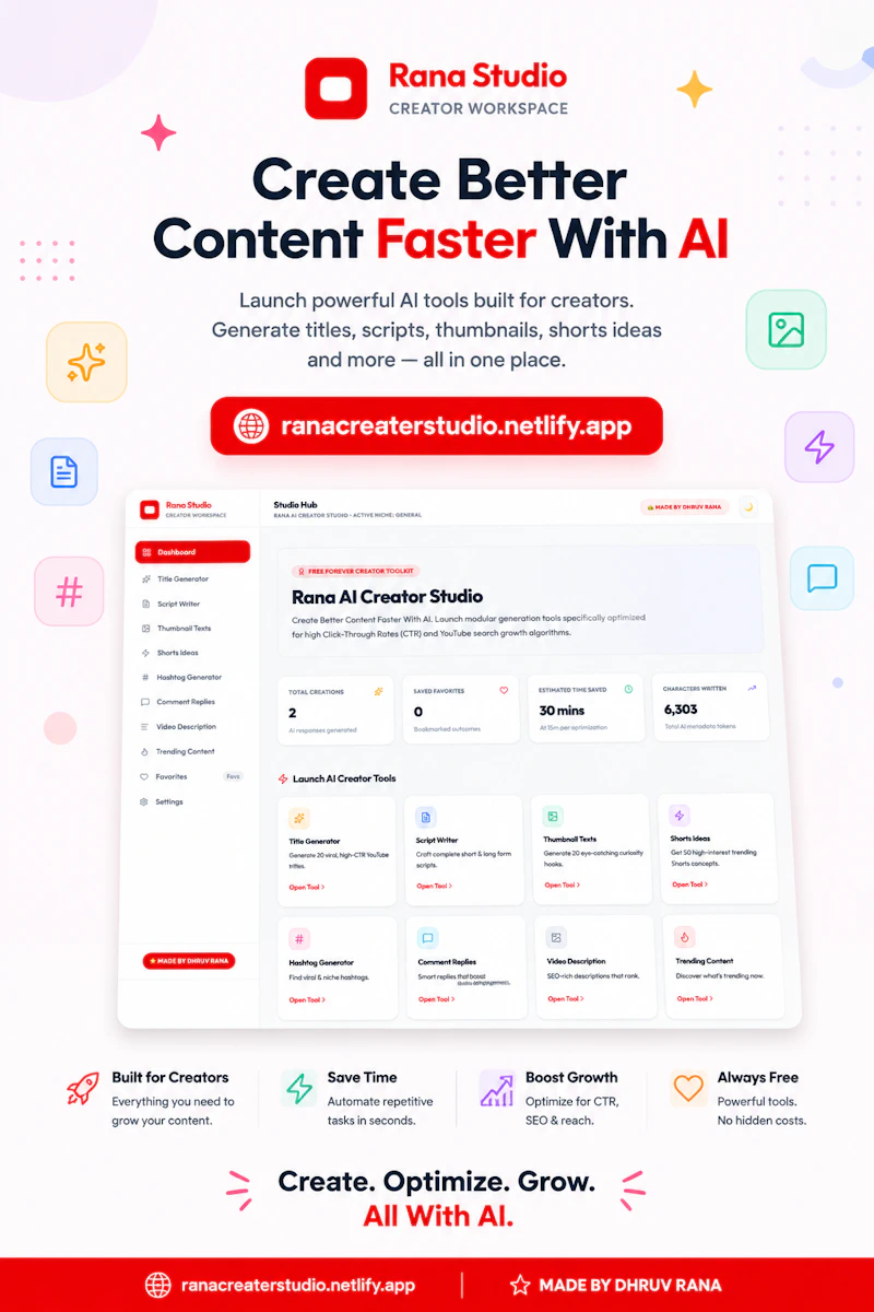 Rana Creator Studio screenshot 1