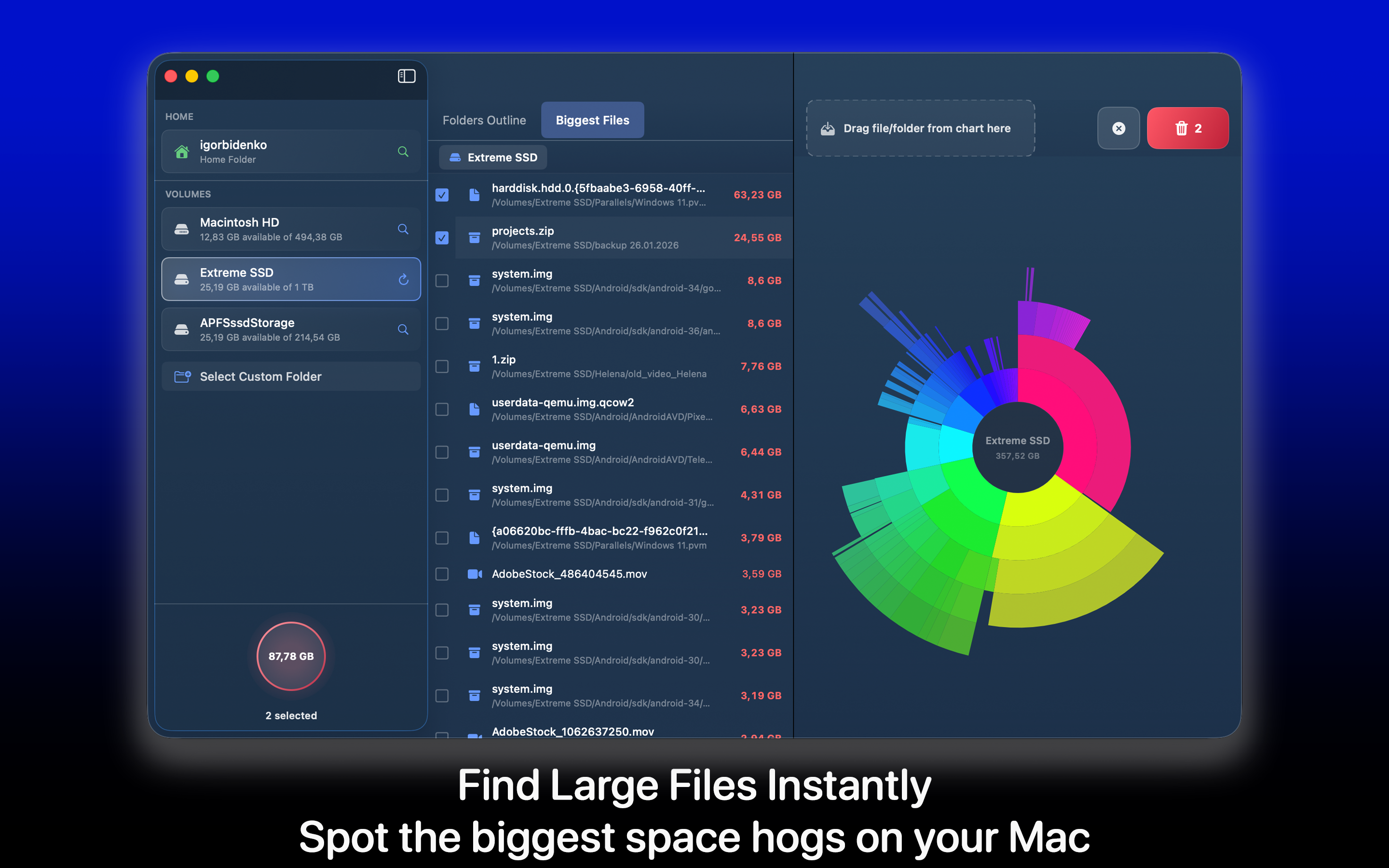 DiskSpace - Cleaner & Analyzer media 2