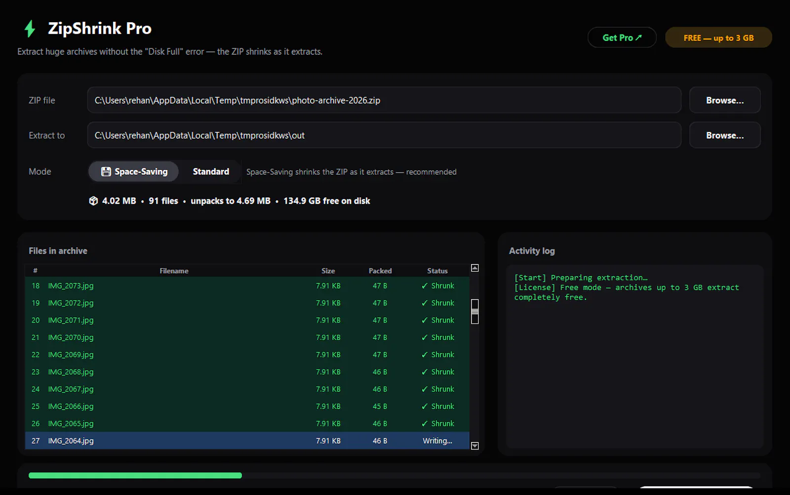 Synczipr screenshot 1