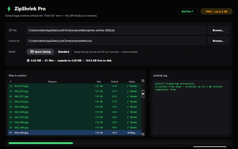 Synczipr screenshot 1