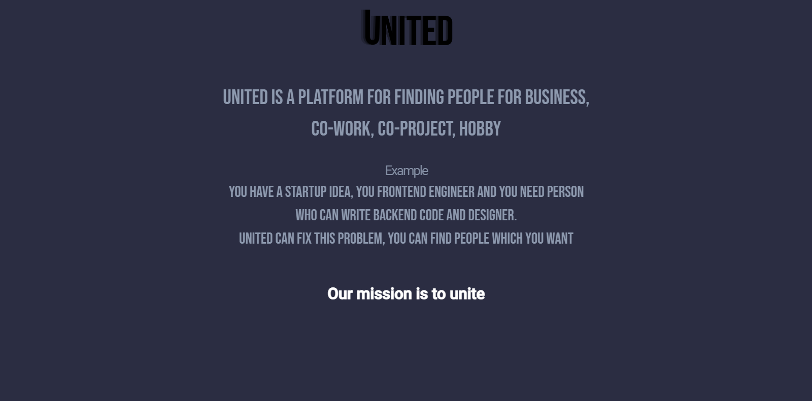 Mídia 2 de Unida - Encontrar pessoas para negócios, hobby, co-trabalho, co-projeto etc!