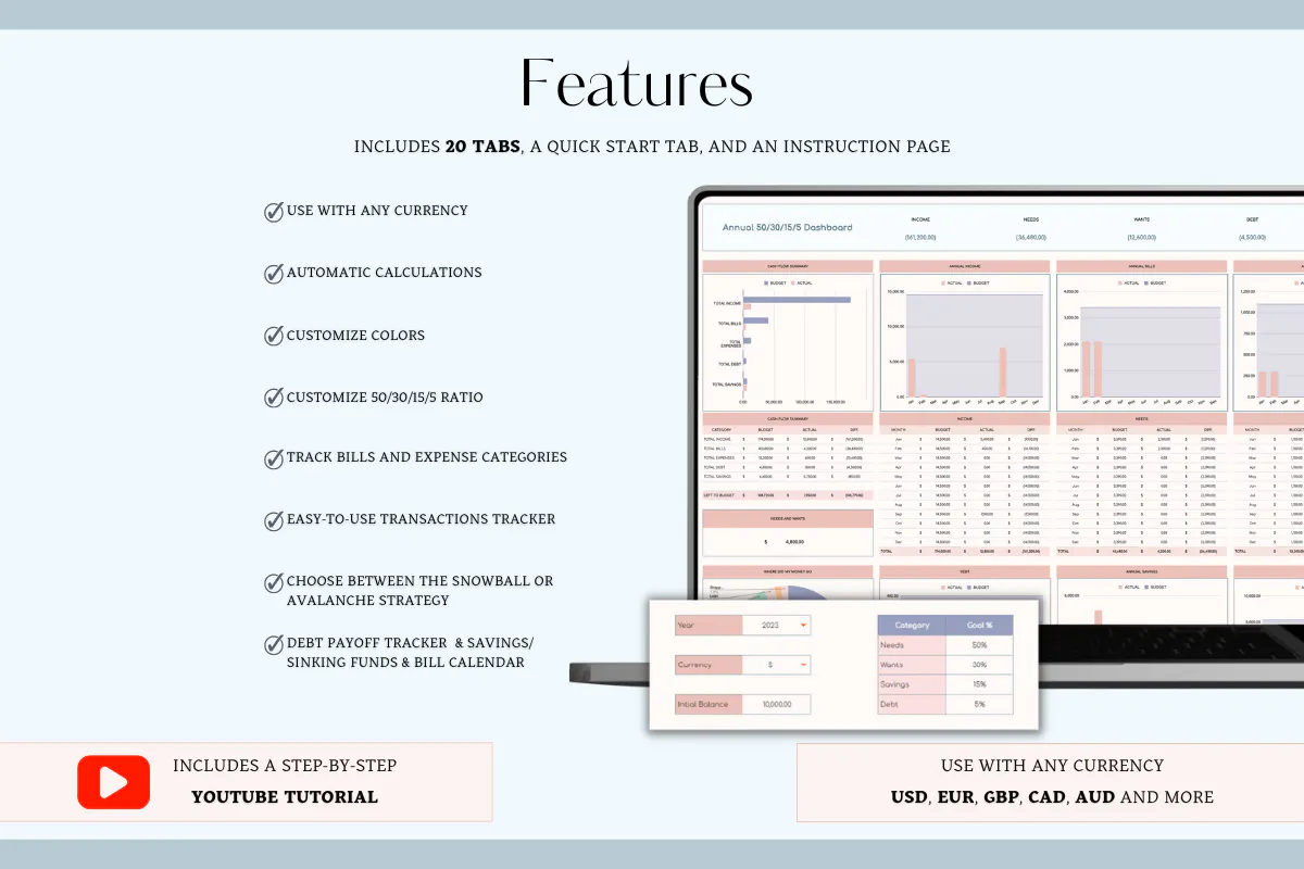 Yearly Budget Template Excel & Sheets gallery image