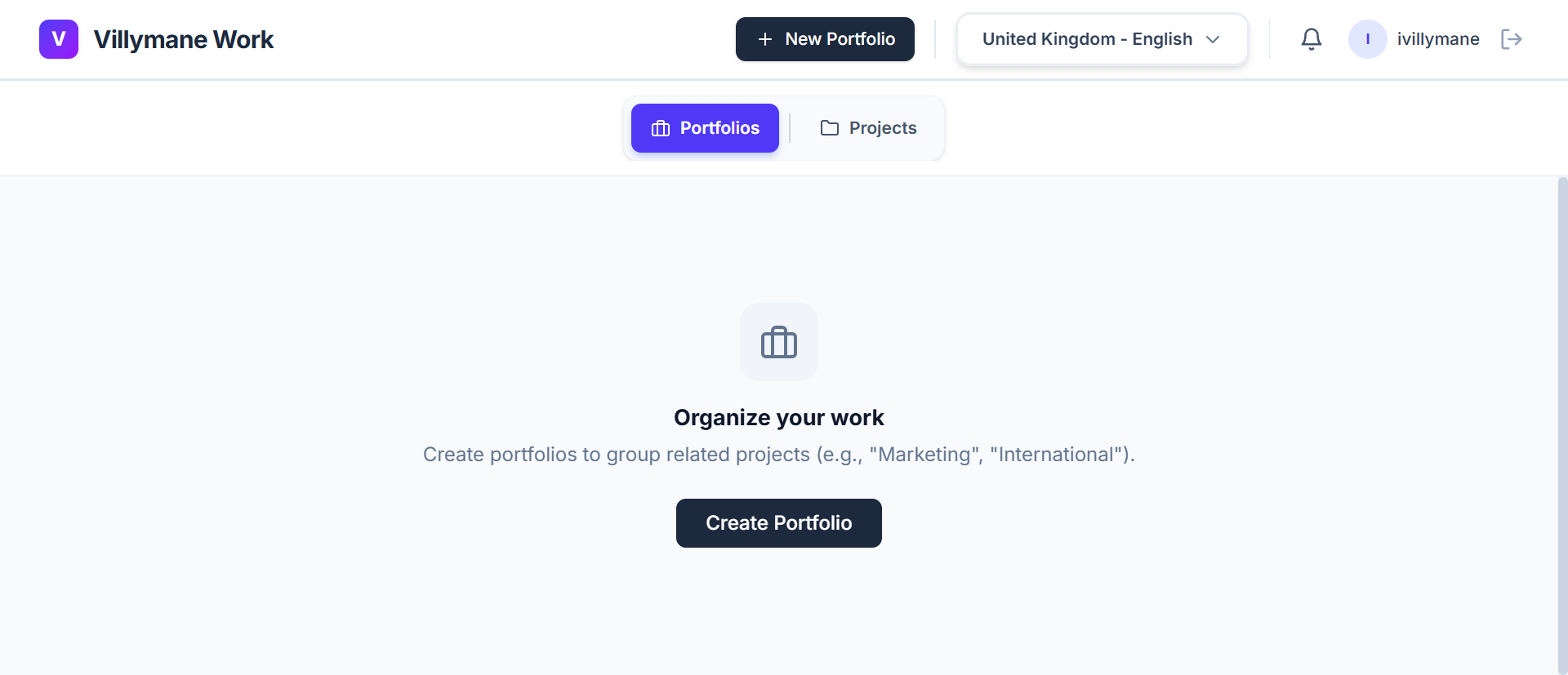 Villymane Work - Screenshot 2 showing product features and functionality