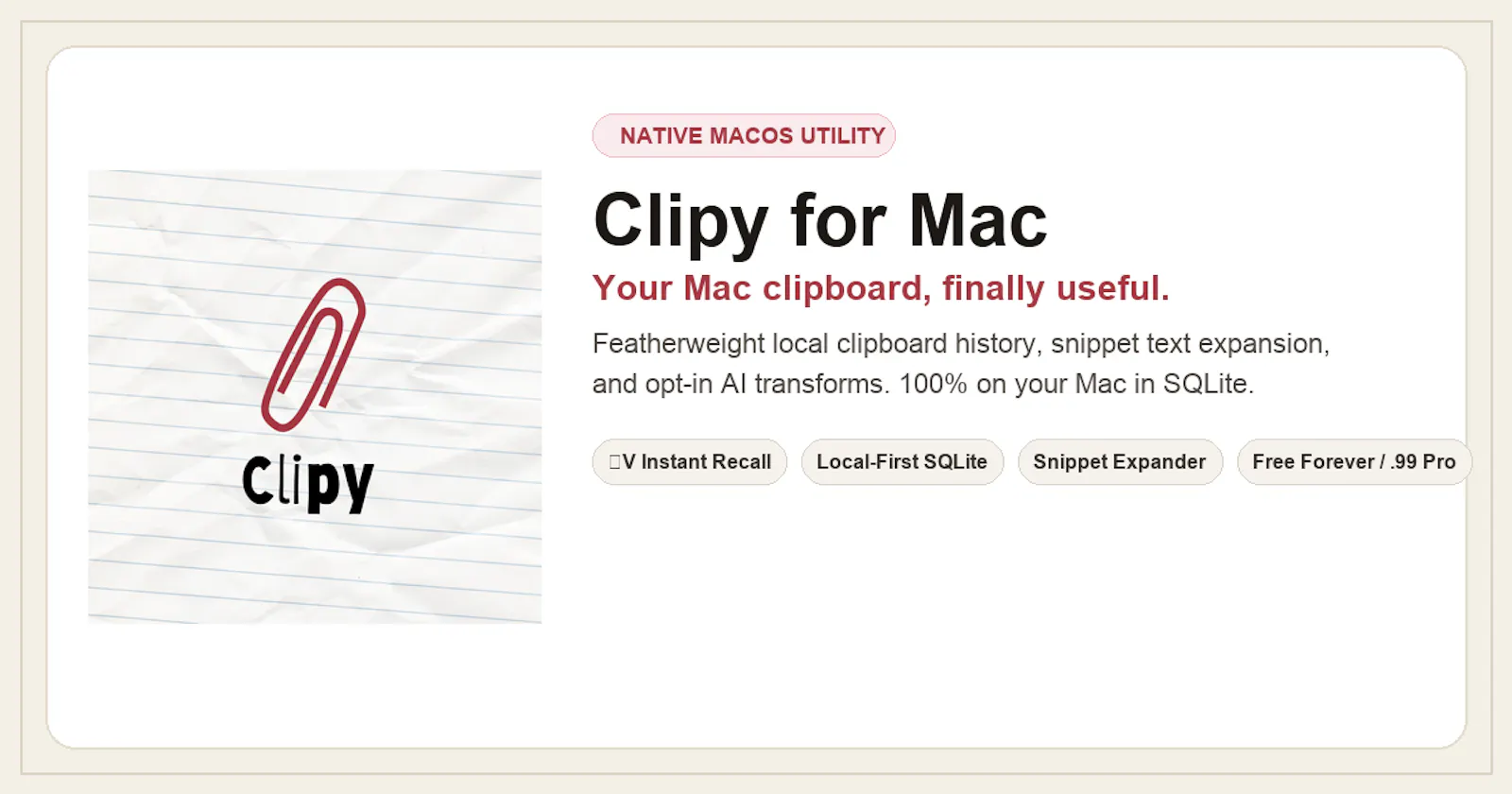 Clipy screenshot 1