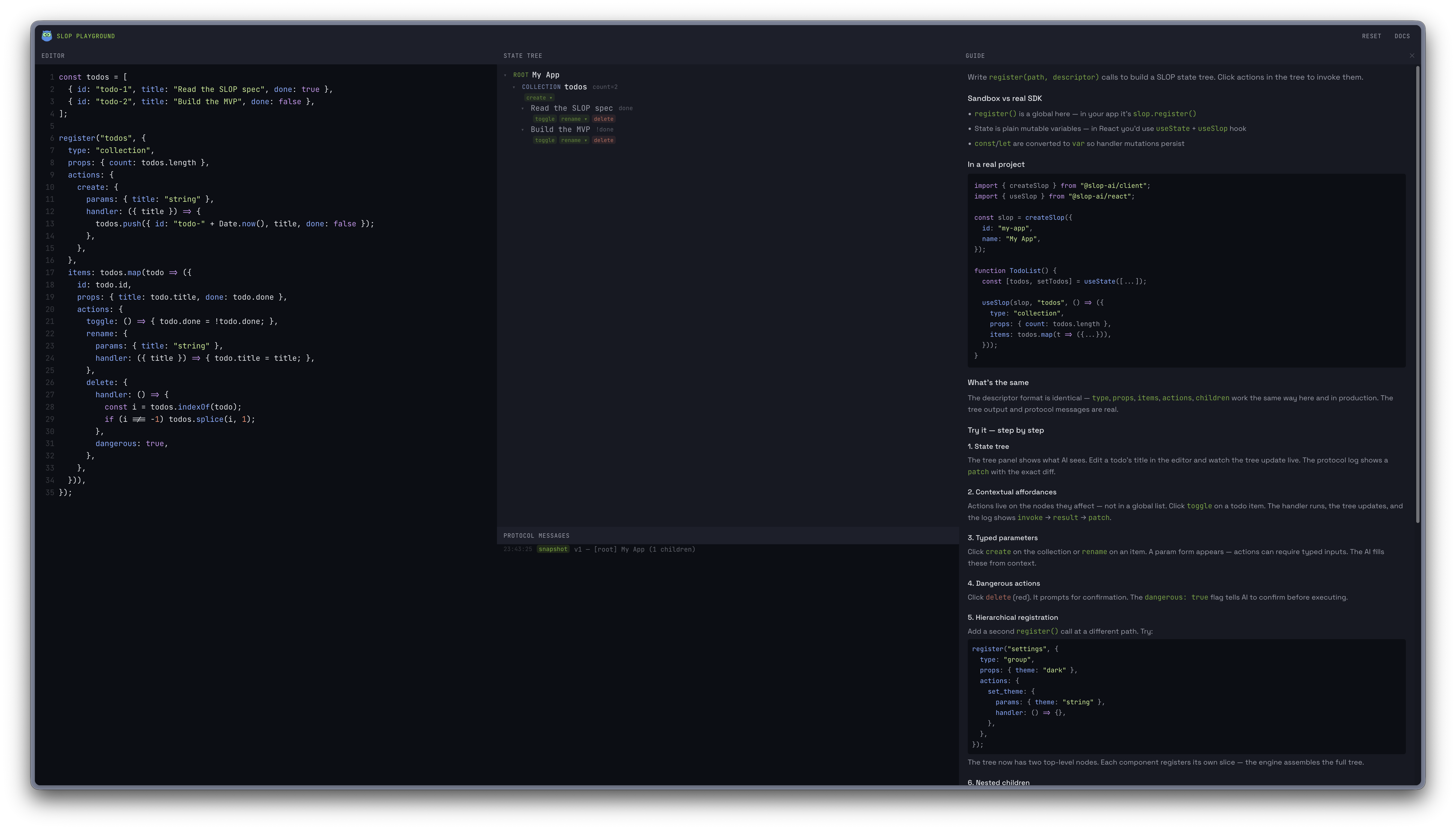 SLOP State Layer for Observable Programs gallery image