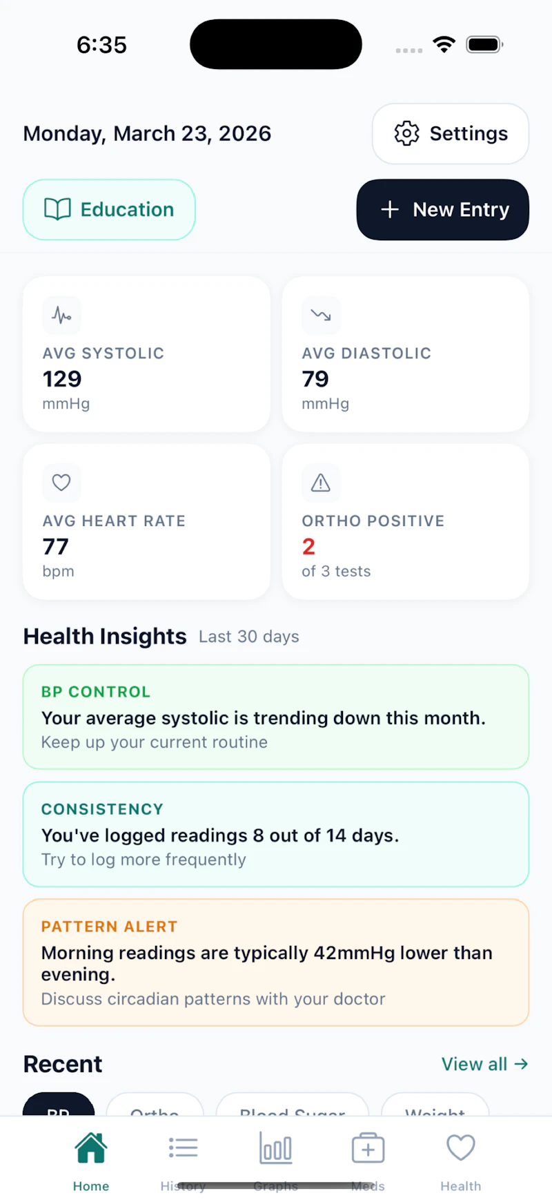 BPMedTracker screenshot 1