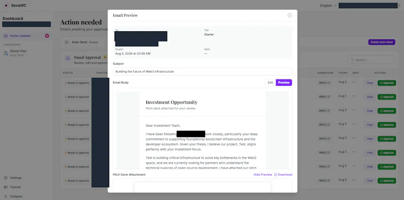SendVC screenshot 2