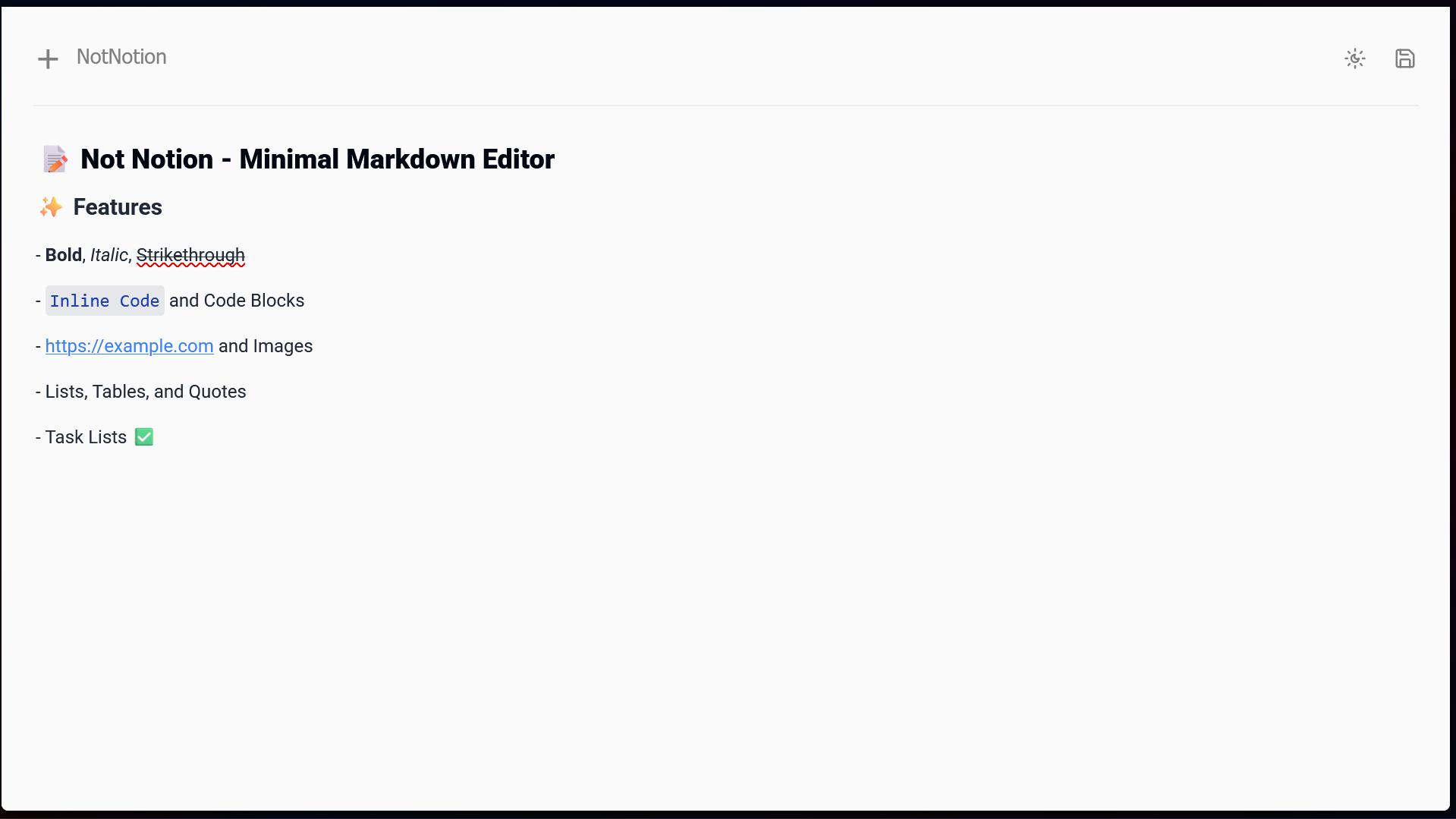 Non nozione - Editor Minimal Markdown per il Web media 5