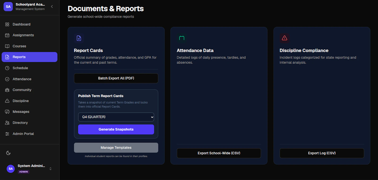 SchoolyardLMS screenshot 3