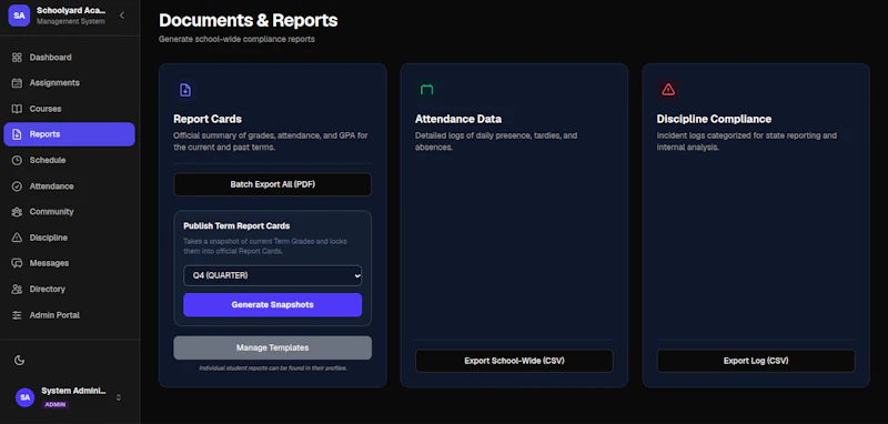 SchoolyardLMS screenshot 3