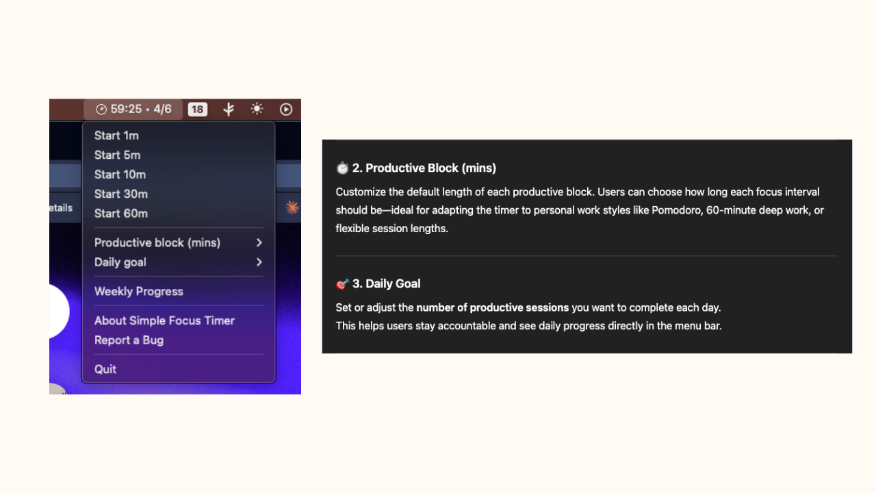 Simple Focus Timer - Screenshot 3 preview