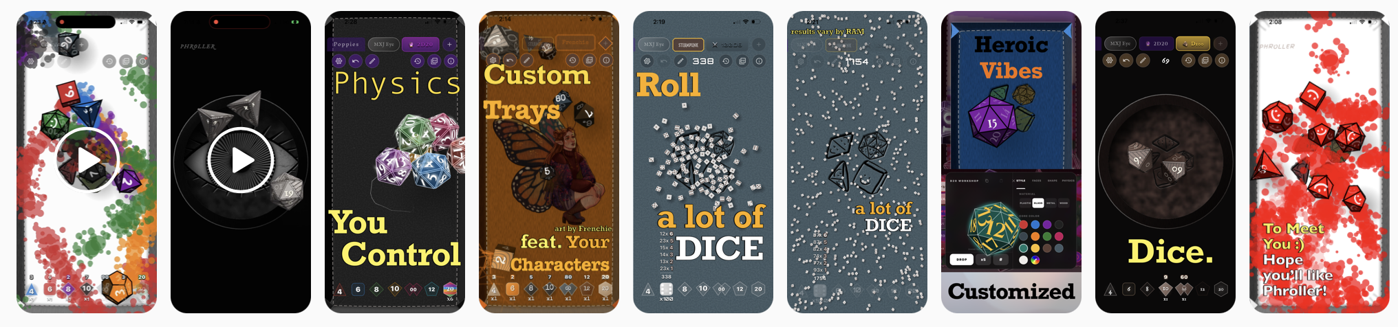 Phroller! Delightful Dice Roller gallery image
